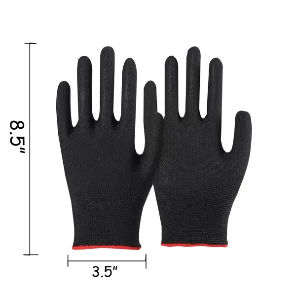 Black Nylon Work Gloves