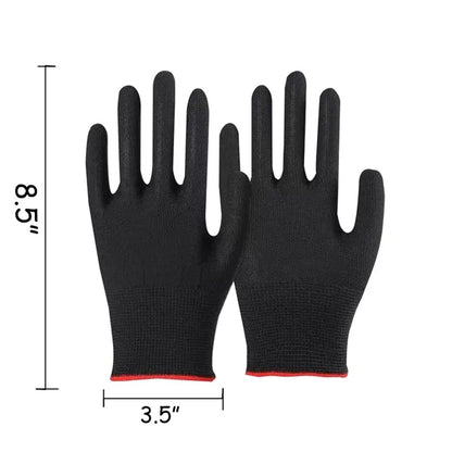 Black Nylon Work Gloves