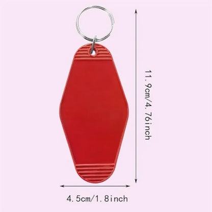 Full Color Custom Vintage Hotel Key Tag Motel Keychain