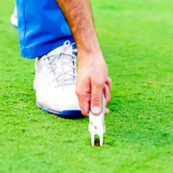 Foldable Golf Divot Tool Ball Marker Magnetic Pop-Up Button