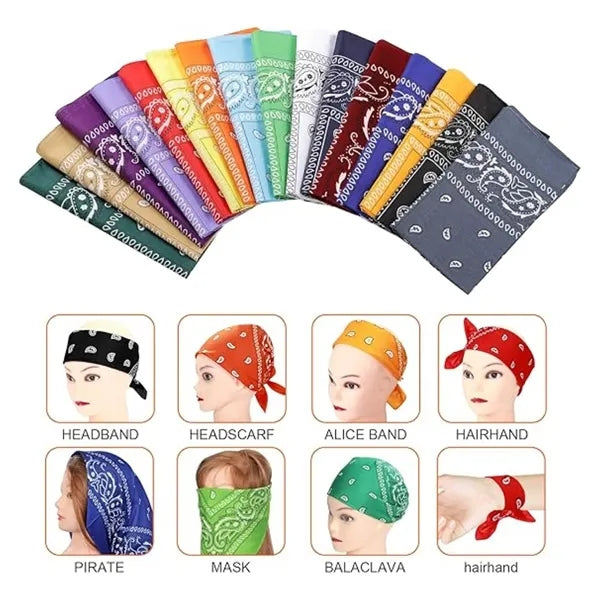 22" Full Color Custom Premium 60S Cotton Bandana