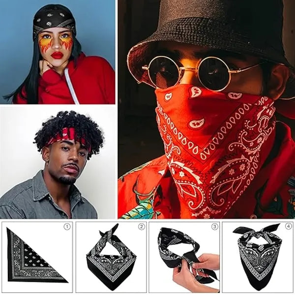 22" Full Color Custom Premium 60S Cotton Bandana