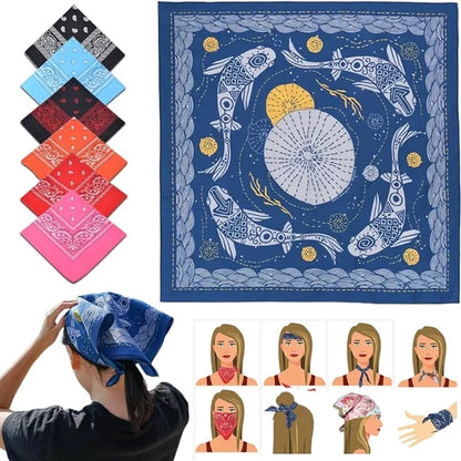 22" Full Color Custom Pure Cotton Bandana