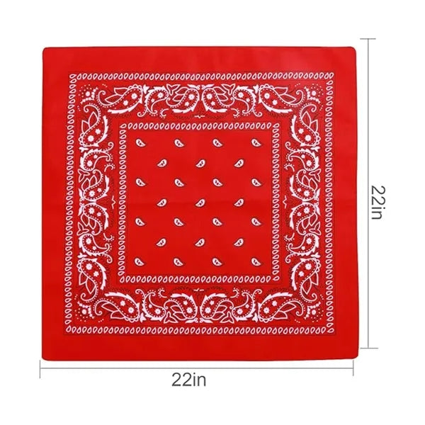 22" Full Color Custom Pure Cotton Bandana