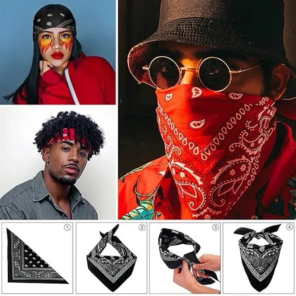 22" Full Color Custom Pure Cotton Bandana