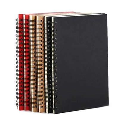 A5 Kraft Cover Spiral Office Portable Calendar Notebook