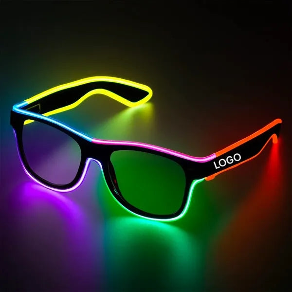 Rave LED Glasses Neon Multi Color Glow in the Dark EDM