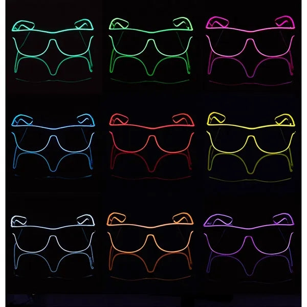 Rave LED Glasses Neon Multi Color Glow in the Dark EDM
