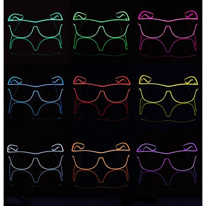 Rave LED Glasses Neon Multi Color Glow in the Dark EDM