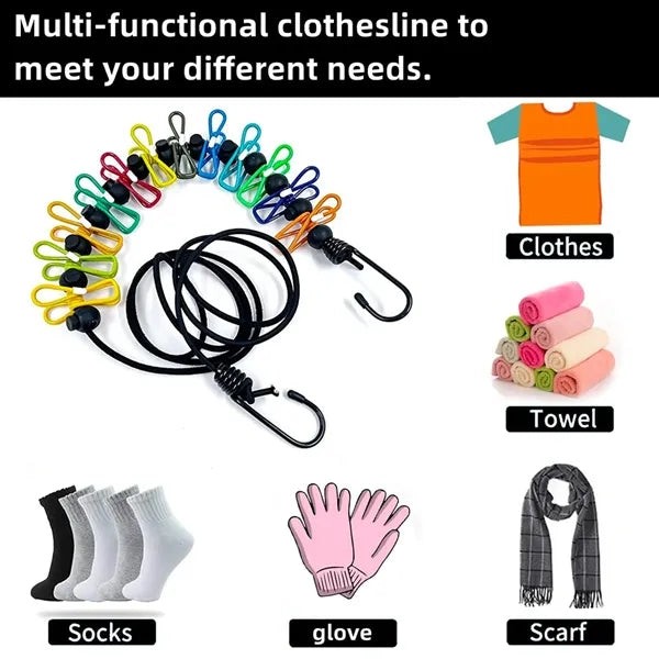 Retractable Portable Clothesline For Outdoor