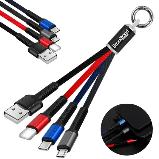 Three in one Charging Cable Keychain