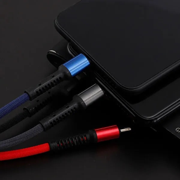 Three in one Charging Cable Keychain