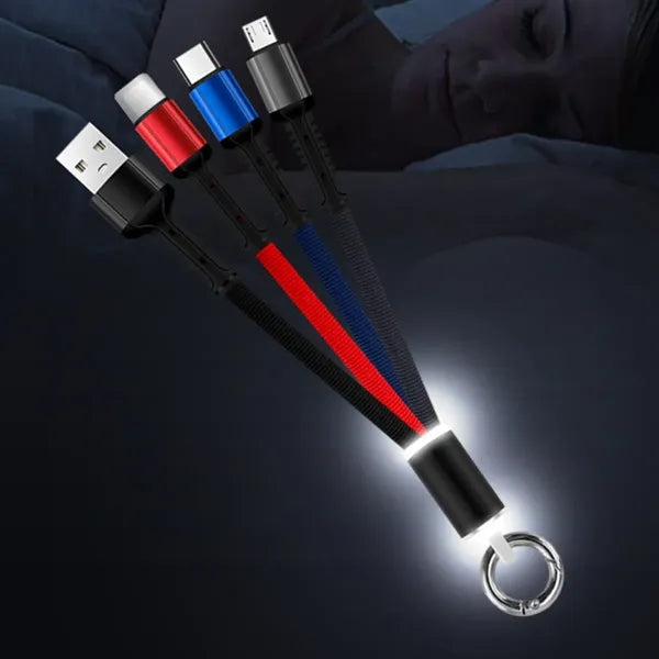 Three in one Charging Cable Keychain