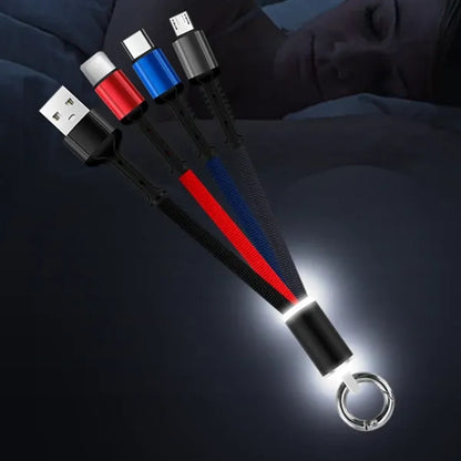 Three in one Charging Cable Keychain