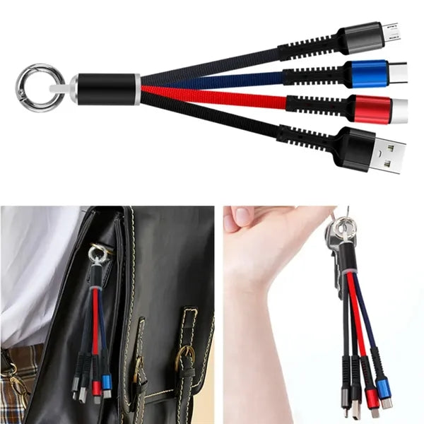 Three in one Charging Cable Keychain