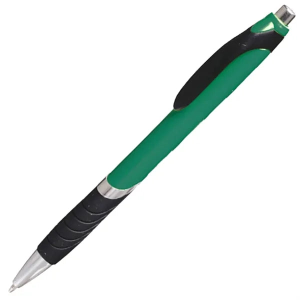 Clickable Rubber Grip Plastic Ballpoint Pens