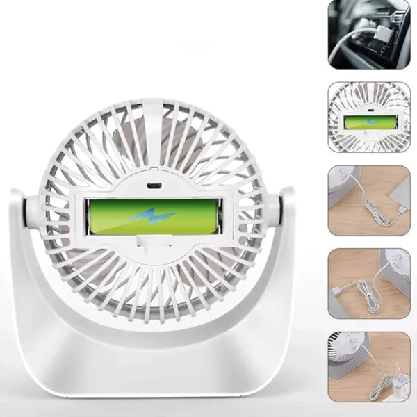 Mini Portable Desk Fan with Adjustable Angle