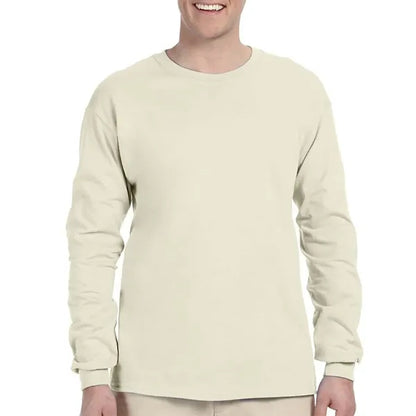 Preshrunk 100% Cotton Long Sleeve Winter T-Shirt 6.1 oz