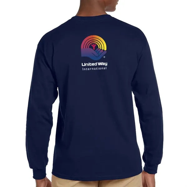 100% Cotton Long Sleeve Winter T-Shirt 6.1 oz with Pocket