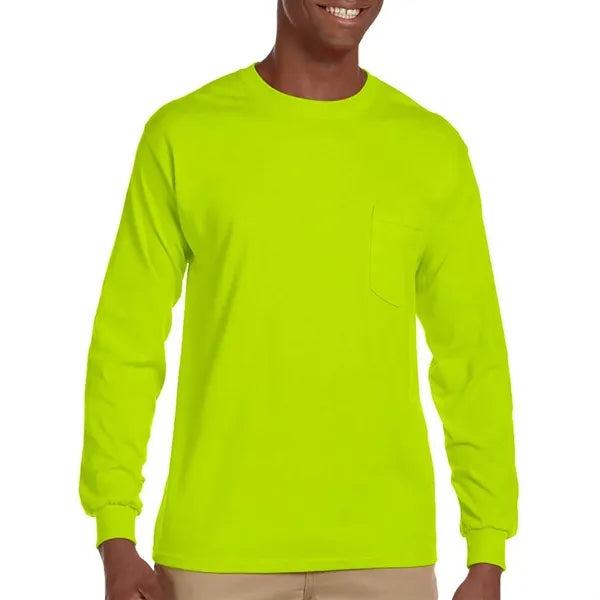 100% Cotton Long Sleeve Winter T-Shirt 6.1 oz with Pocket