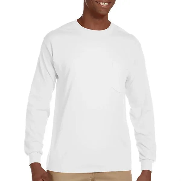 100% Cotton Long Sleeve Winter T-Shirt 6.1 oz with Pocket