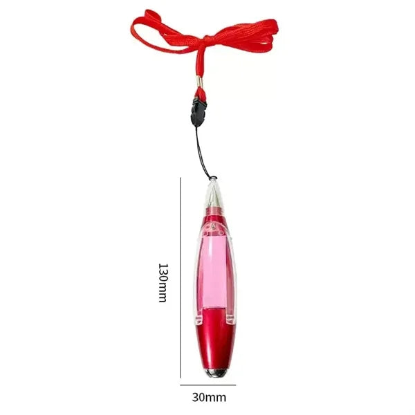 Led Glowing Ballpoint Pen with Lanyard and Notes