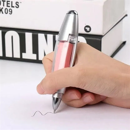 Led Glowing Ballpoint Pen with Lanyard and Notes