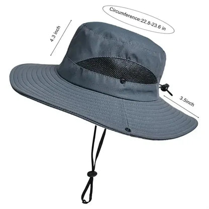 Lightweight Polyester Wide Brim Sun Bucket Hat ( Unisex )