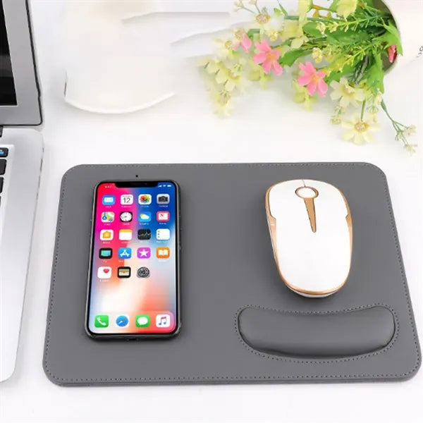 Wireless Charging Mouse Pad with Wrist Rest