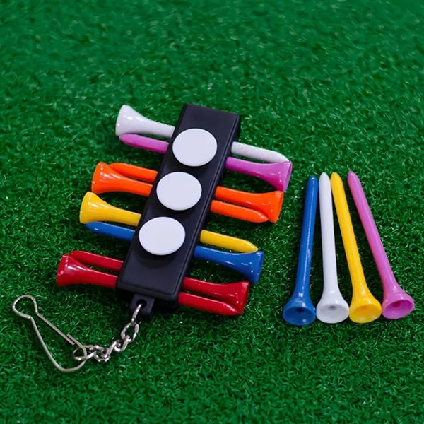 Golf Tee Holder Keychain with Clip