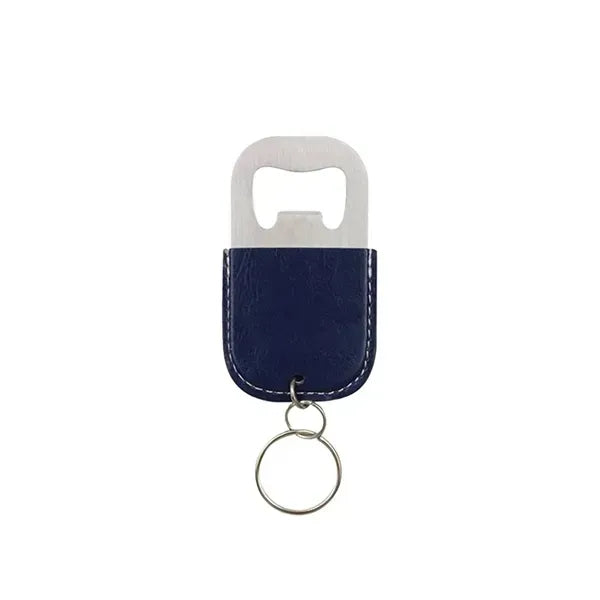 MOQ100 PU Stainless Steel Bottle Opener Keychain