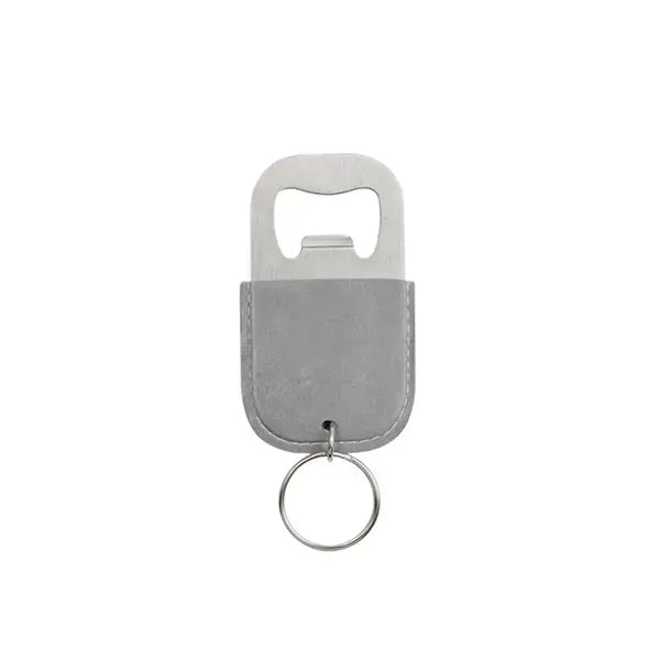 MOQ100 PU Stainless Steel Bottle Opener Keychain