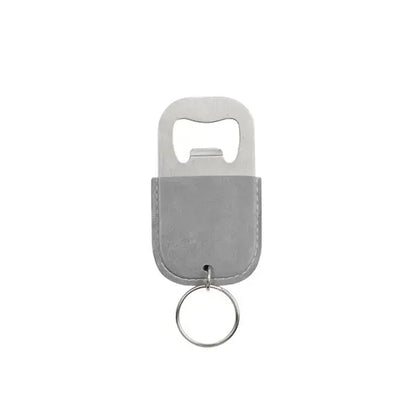 MOQ100 PU Stainless Steel Bottle Opener Keychain
