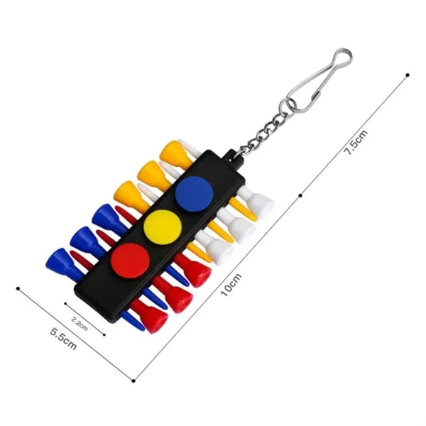 Golf Tee Holder with Ball Markers and Clip