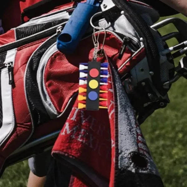 Golf Tee Holder with Ball Markers and Clip