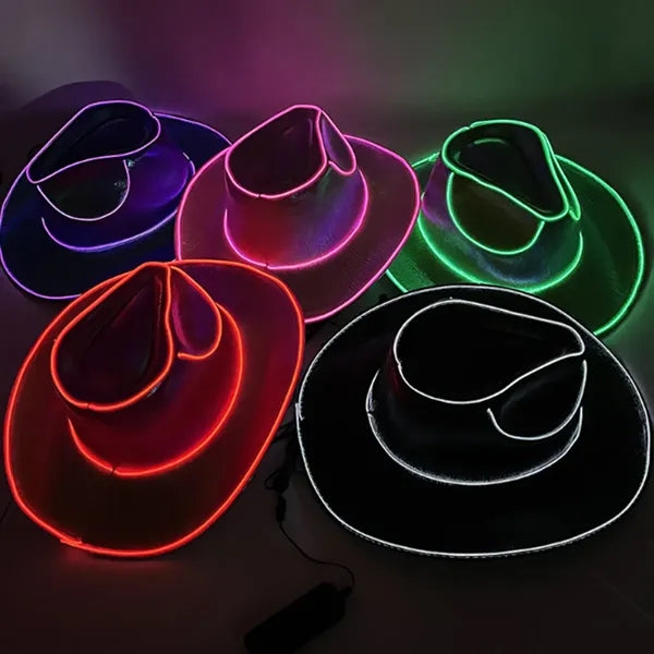 LED Light Up Cowboy Hat