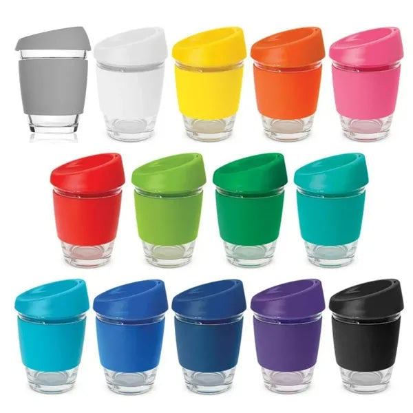 12oz. Double Wall Insulated Glass Tumbler with Lid