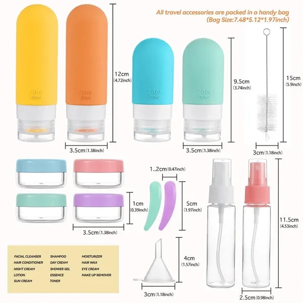 16 Pack Travel Bottles Set for Toiletries