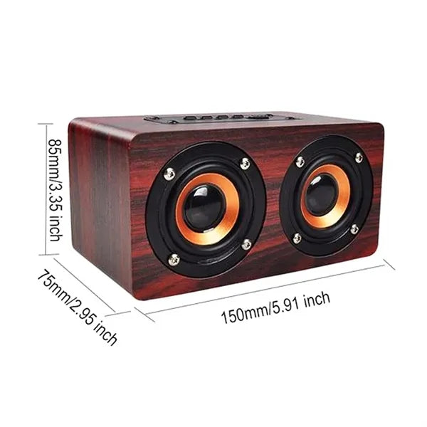 Wooden Wireless Bluetooth Retro Subwoofer Speaker