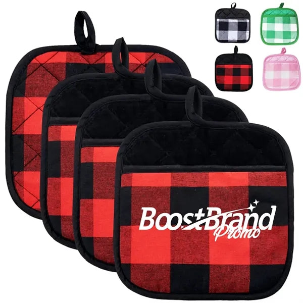 Quilted Pot Holder with Hanging Loop