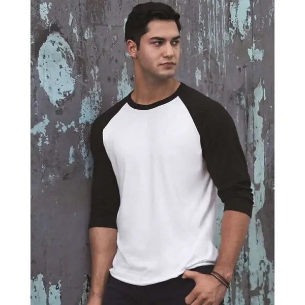 JERZEES Premium Blend Ringspun Three-Quarter Sleeve Ragla...