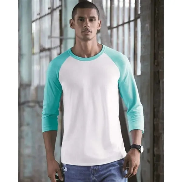 JERZEES Premium Blend Ringspun Three-Quarter Sleeve Ragla...
