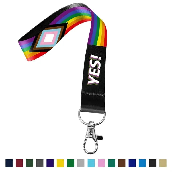 3/4" Full Color Sublimation Wrist Lanyard Keychain