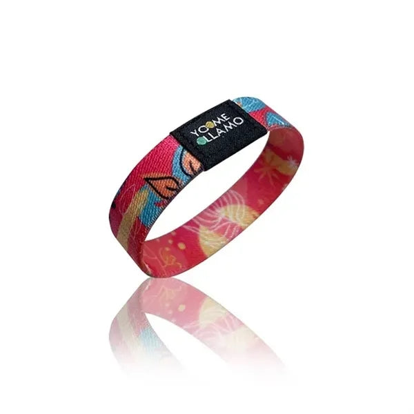 Elastic Event Wristband W/ Customizable Wove Label