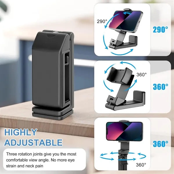 Portable Universal Phone Holder with 360 Degree Rotation