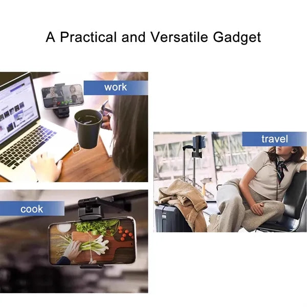 Portable Universal Phone Holder with 360 Degree Rotation