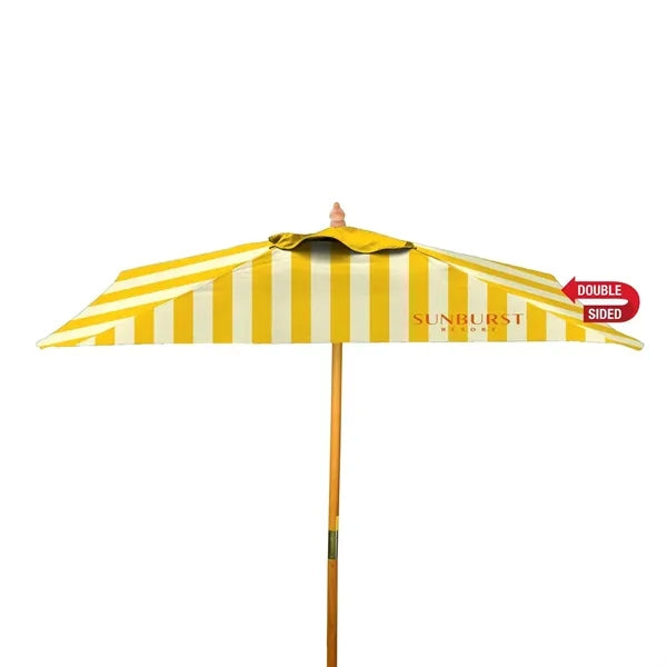 8' Square Wood Market Umbrella Double-Sided Dye Sub Kit