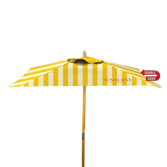 8' Square Wood Market Umbrella Double-Sided Dye Sub Kit