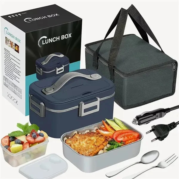 Portable Electric Lunch Box for Car & Office, 2-in-1