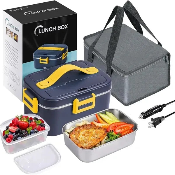 Portable Electric Lunch Box for Car & Office, 2-in-1